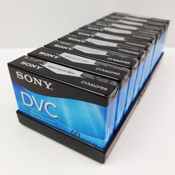 Sony DVC DVM60PRR MiniDV Blank Tapes 60 Minute 10 Pack w/ Holder - Picture 1 of 8